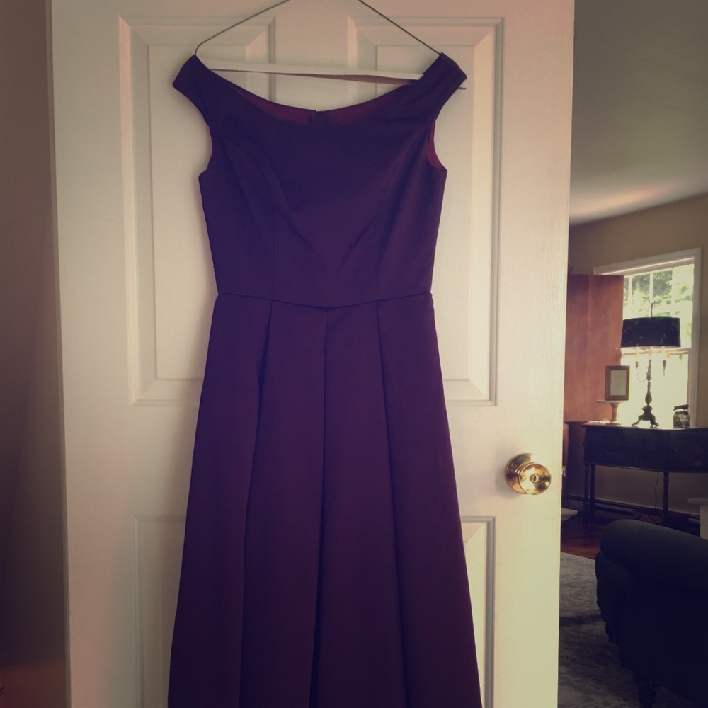 Burgundy gown, bridesmaid, formal, size 4